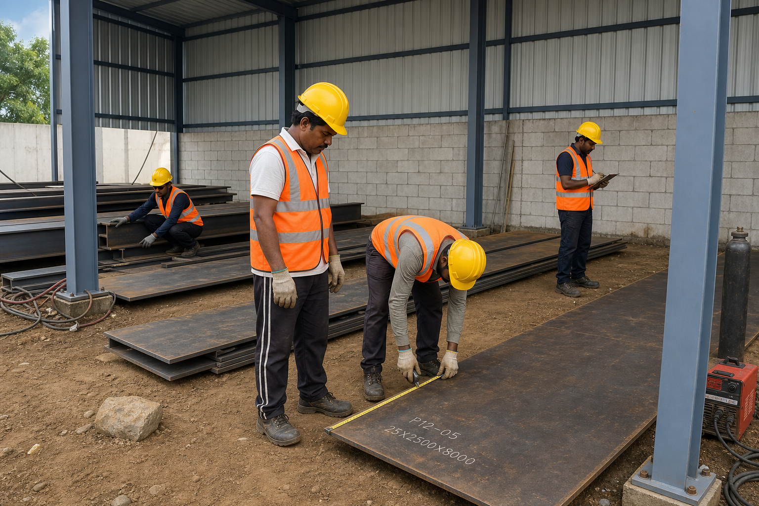 Steel frame assembly