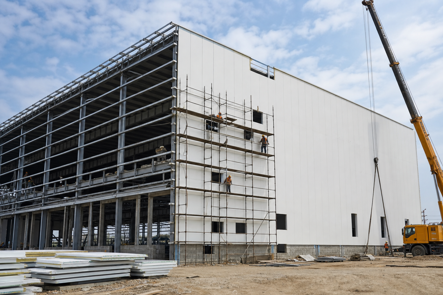 Cold store construction progress